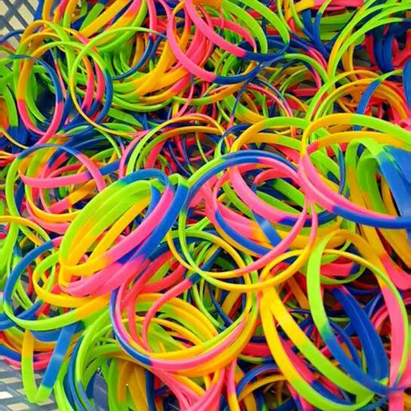 
new style silicone kids bracelets colorful mini bracelets for gifts 185*5*1.3mm 