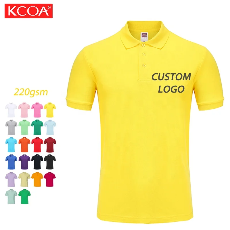 

2020 High Quality Stocked Soft Plain Button 100% Cotton Polo Shirt For Men