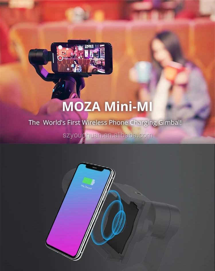 MOZA Mini Mi 3 axes Handheld Gimbal Stabilisateur pour smartphone iPhone X 8 7 6 Plus Samsung Galaxy S9/S9 S8 S7