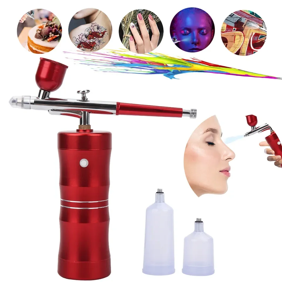 

Beauty Facial Oxygen Cordless Makeup Airbrush Spray Gun Air Brush Kit Compressor Mini Air Compressor Kit