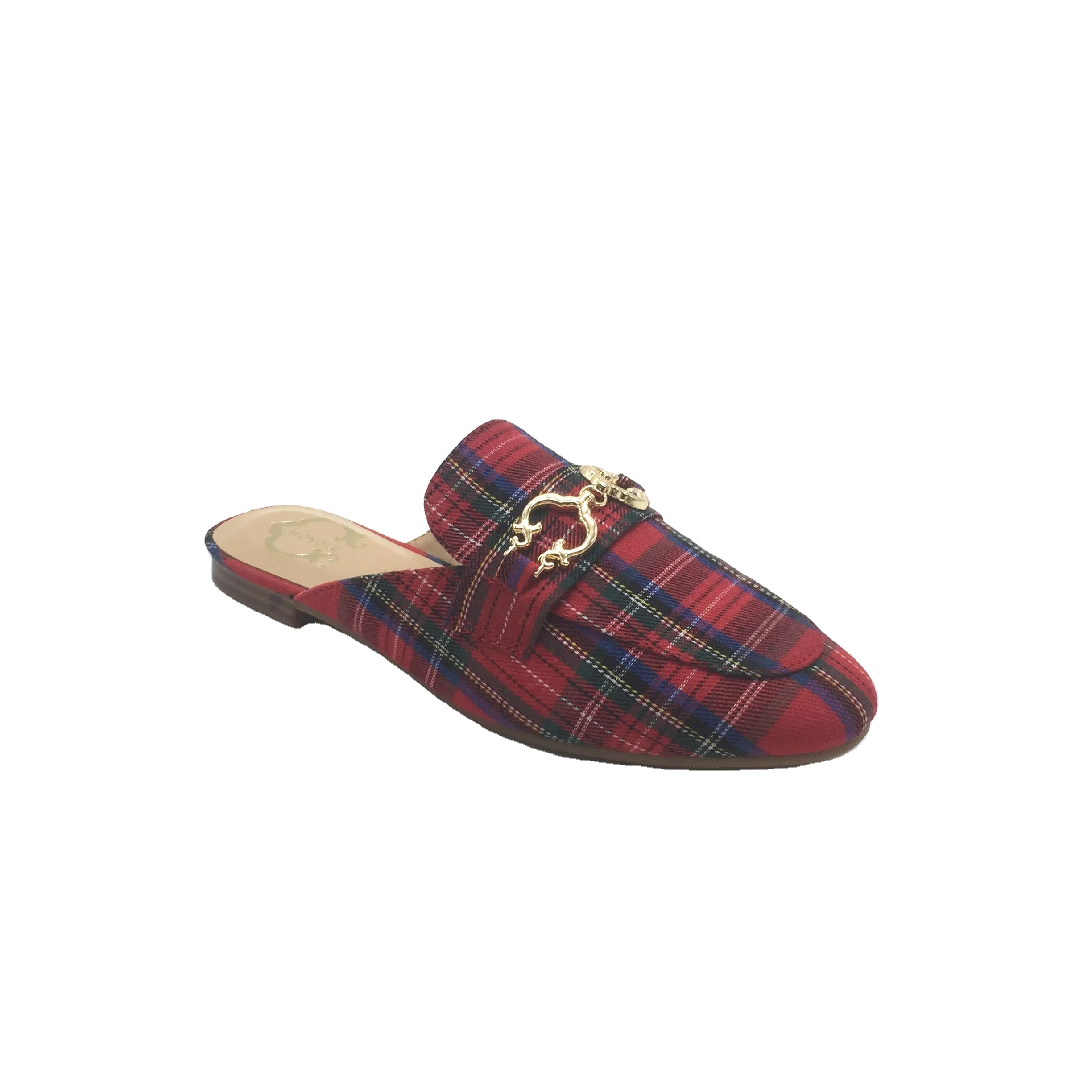 

Durable Using Low Price Office Female Hot Selling Flat Casual Shoes, 1-red tartan