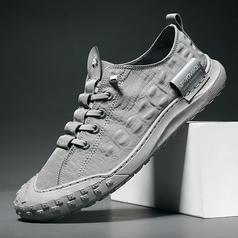 

Leather Shoes Boots Men Leather Shoes Sneakers Leather Upper Casual Shoes, 3 colors