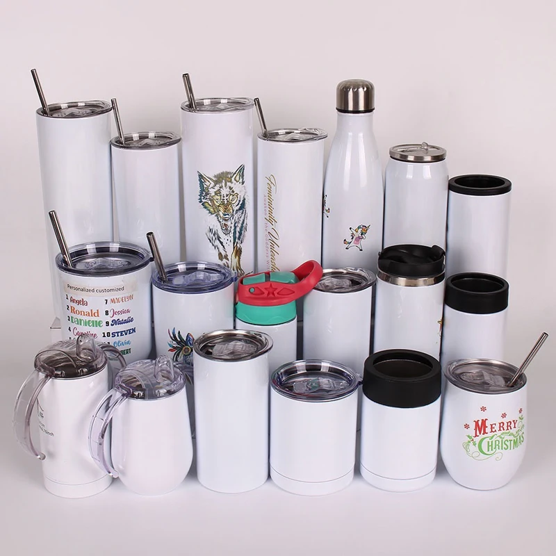 

Wholesale 20 Oz Blanks Skinny Straight Sublimation Slim Tumbler with Screw Lid, Customized color