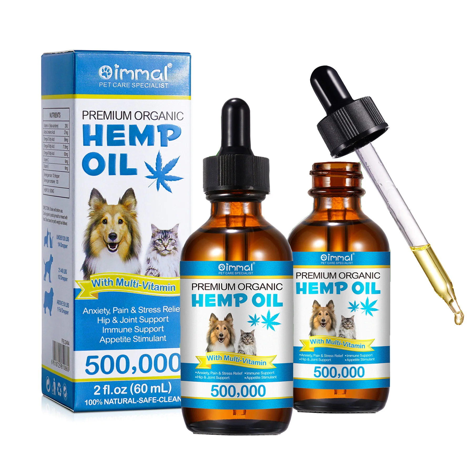 

Pet Hemp Helps Anxiety Stress Pain dog allergy relief Hemp Oil for Dogs and Cats Liquid for Pets Calming Joint & Pain Relief