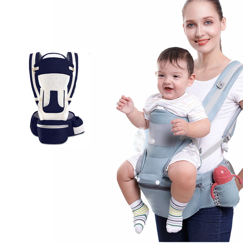 

Multifunctional Baby Travel Hip Seat Carrier Easy Carry Cotton Baby Wrap Front Facing Breathable Ergonomic Baby Carrier Bag, Colors is available