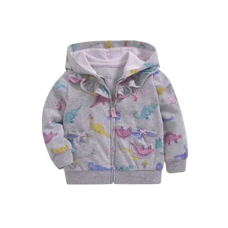 
New style kids baby boy jacket zipper design Cute embroidery animals newborn winter baby coat 