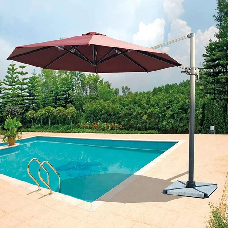 

Outdoor Banana Umbrella Waterproof Cantilever Umbrella Beach Terrace Garden Canvas Aluminum Parasol