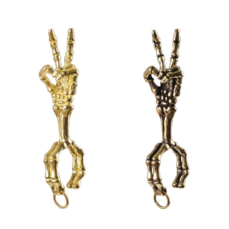

hintcan new style hand yeah shape weed cigarette holders rings hand-free metal holder ring, Golden,bronze