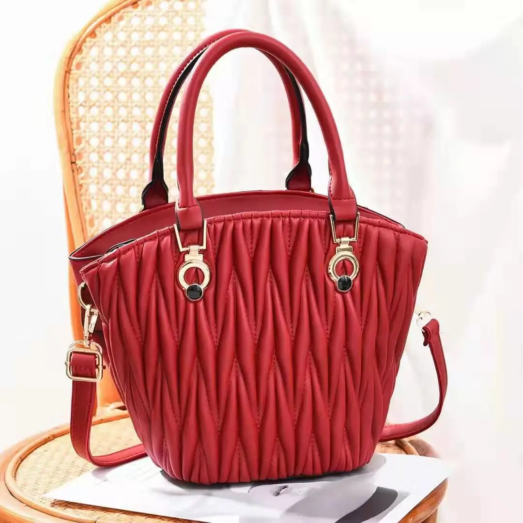 

DL023 25 The latest fashion trends fan shaped bag Women Bag Leather Ladies Handbags, Red, black....