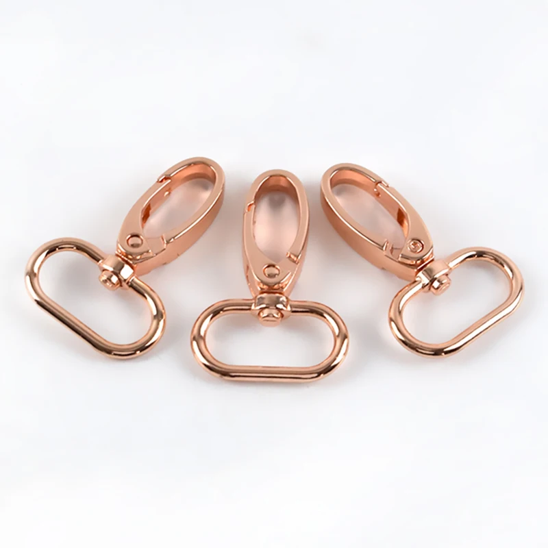 

Meetee F4-3 Rose Gold Swivel Clasp Bag Hardware Accessories Alloy Hook Buckle Rotatable Handbag Spring Buckles 16/19/25/32/38mm
