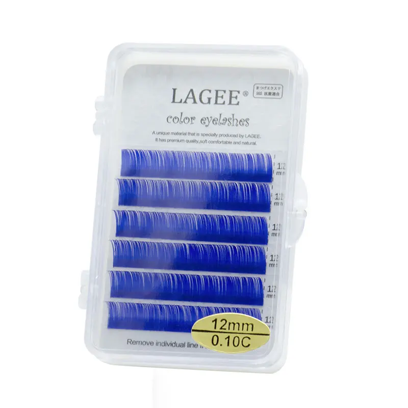 

Lagee Blue color eyelash extension color eyelashes individual mink colored lash extensions, Blue/purple/red/brown/green