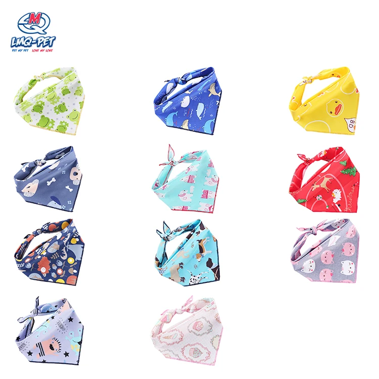 

Pet Saliva Towel Cotton Scarf Dog Bandana Saliva Towel drool towel Pet Washable Triangle Plaid dog Bandanas, Picture