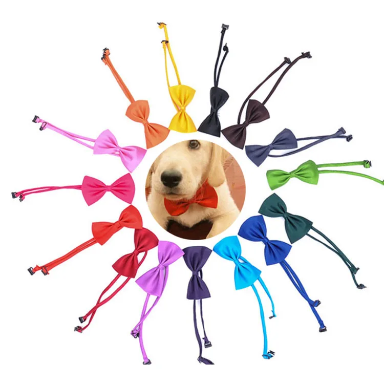 

wholesale High quality fashion pet supplies adjustable colorful pictures lovely dog bow tie