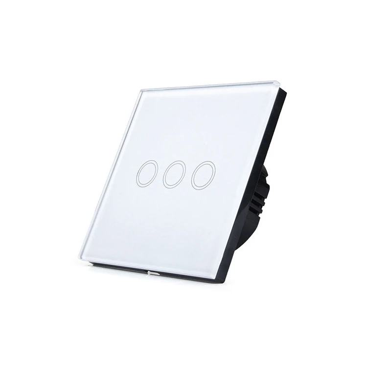 

3Gang 1 Way Wall Touch Light SwitchTS3 Wall power sensor switch wireless light switch kit
