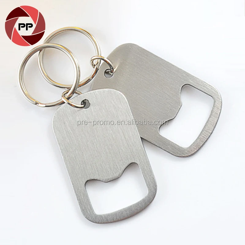 

Stocked stainless steel mini dog tag bottle opener keychain, Customized