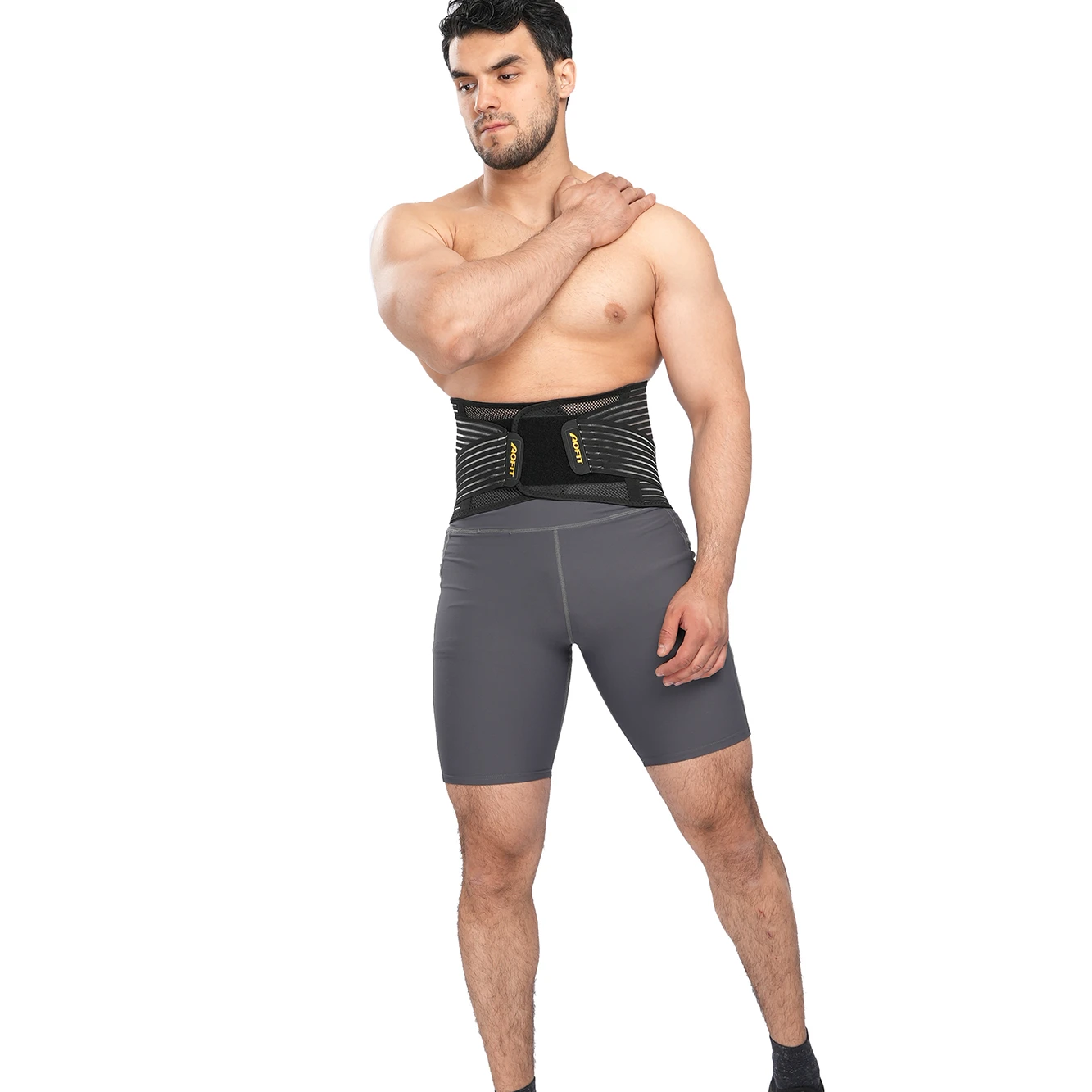 

Working Lumbar Belt Thermal Slim Waist Trainer Waist Trimmer Lower Waist Support Brace Lower Back Spine Pain Belt for Women Men, Black