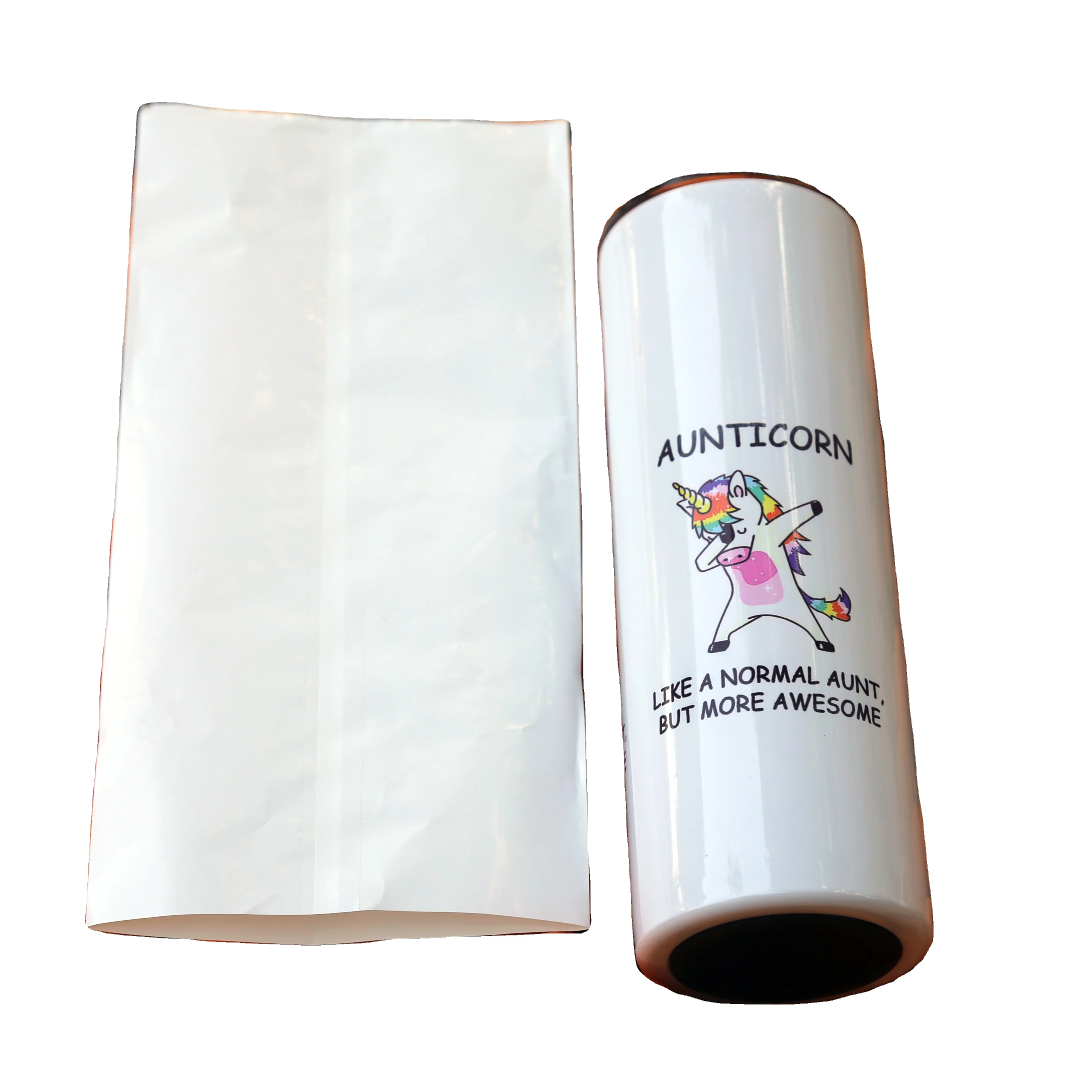 

Sublimation Wraps plastic sublimation shrink warp in white double wall mug sublimation blanks with shrink wrap