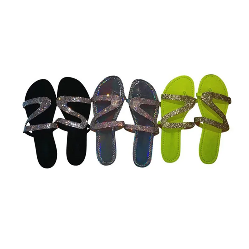 

Latest designer women slides shoes woman diamond slides flat sandals fashion slides slippers