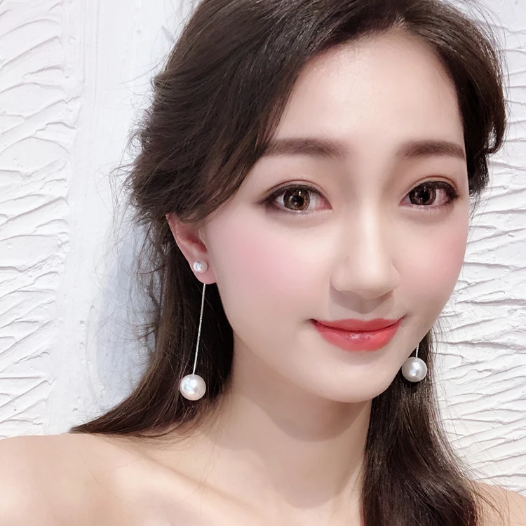 

Pearl earrings exaggerated metal earrings jewelry