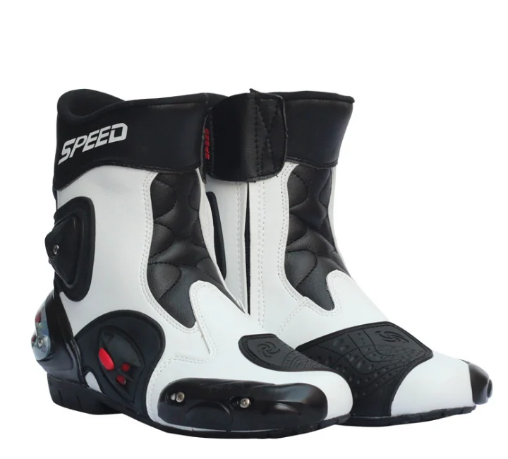 

New Arrival Men Anti-slip Breathable Boots Medium Length bota motociclista Riding Motorcycle Brake Shoe Manufacturers, Multiple colors