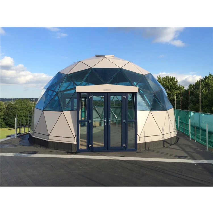 

Geodesic Glass Dome Tent For Event And Luxury Hotel And Home With Double Open Glass Door And Window