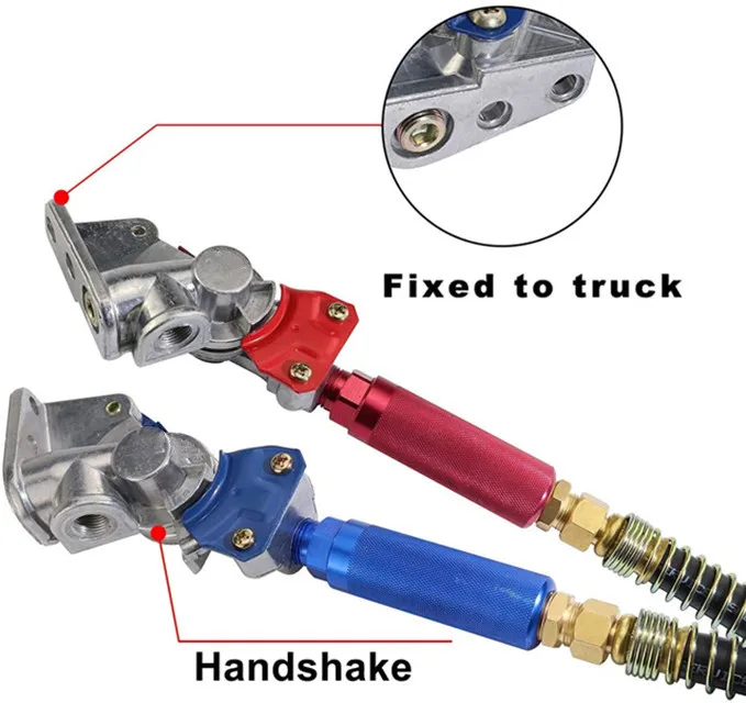 Angled Gladhands Die Cast Aluminum Glad Hands Handshake Kit Air Hose