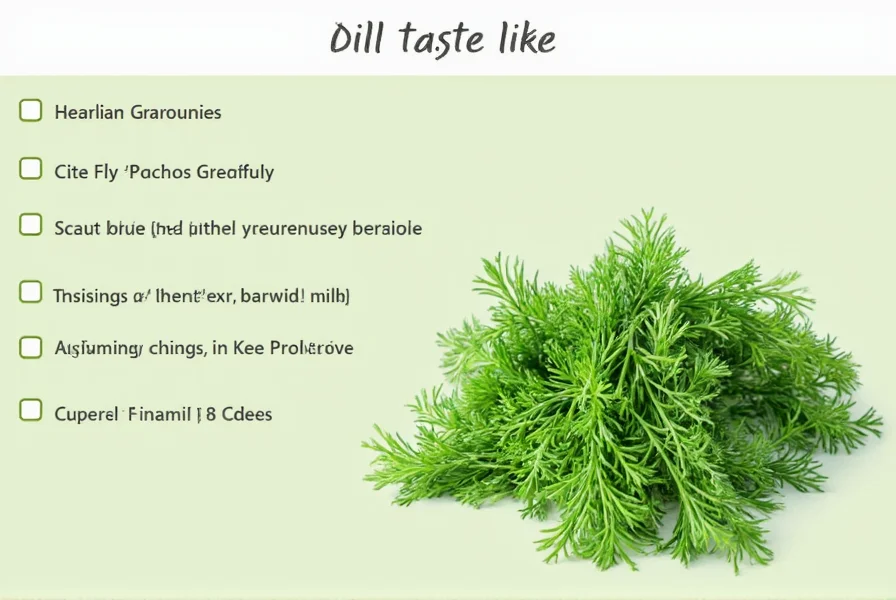 Fresh dill sprigs showing feathery fronds and delicate structure