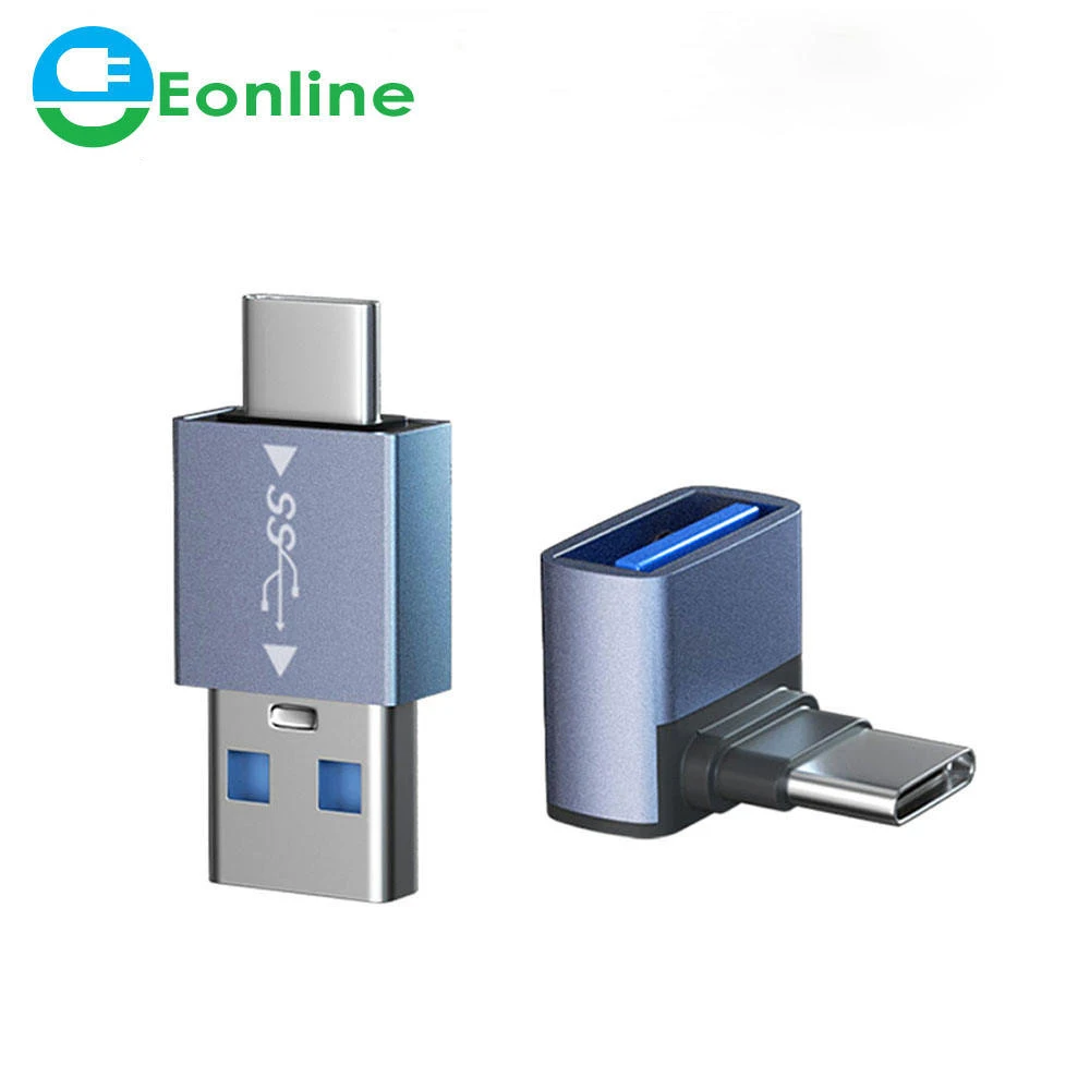 

EONLINE USB 3.1 to Type-C OTG Adapter 90 Degree Elbow FastCharger Converter USB3.1 to USBC Data Adapter 10Gbps for Macb