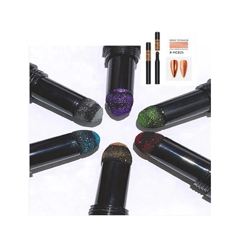 

Chrome Mirror Powder Nail 25 Colors Nail Mirror Air Cushion Device Nail Art Powder Pen