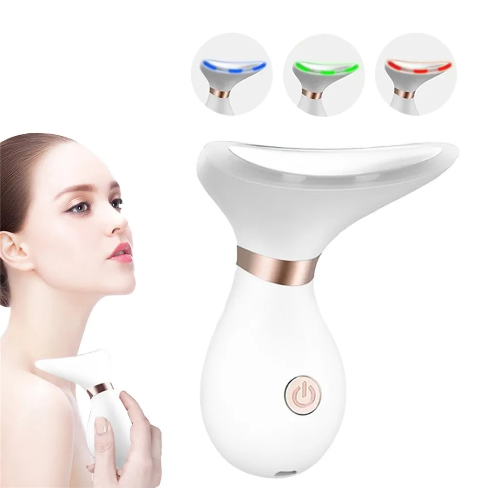 

2021 Amazon Hot Selling Neck Massager Face Sliming Massager Face Lift Neck Massage Machine, White