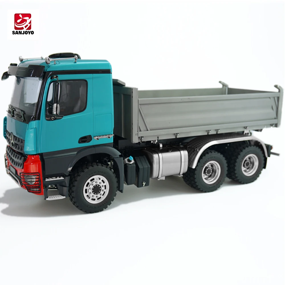 

1/14 Benz hydraulic 3 direction dump truck full drive 6X6 high torque Model mud cart without cabin