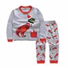 ready to ship stock new Santa hot sale Quality Christmas Outfits girl and boy Clothing Set Boys Fall Boutique Outfits