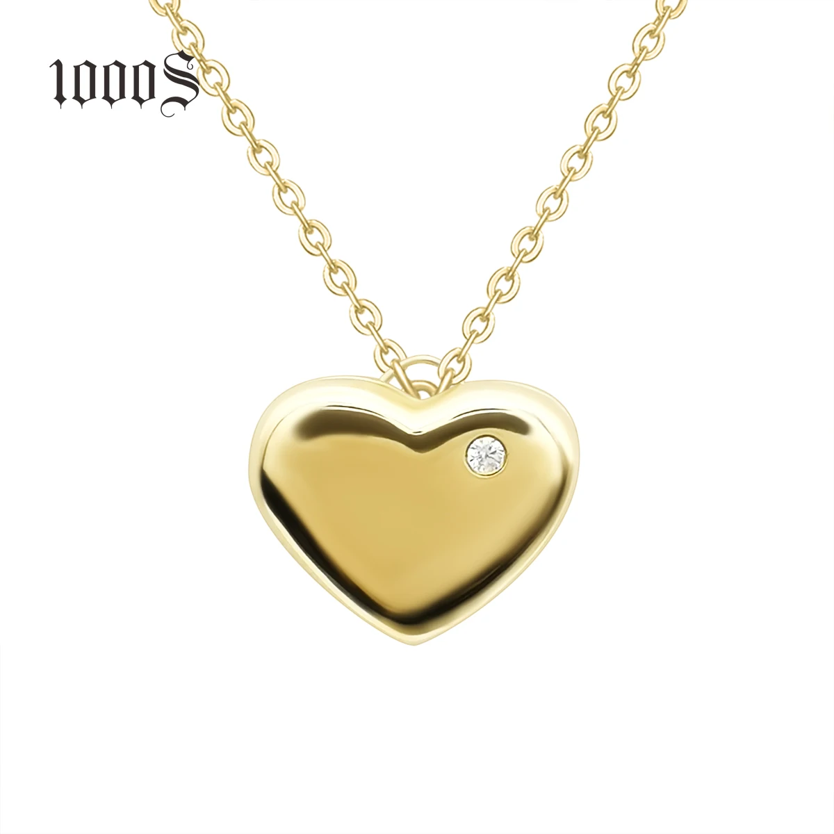 

Newest Design 9K 14K 18K Pure Solid Gold Openable Heart Shaped Box Necklace Jewelry Wholesale Custom Logo