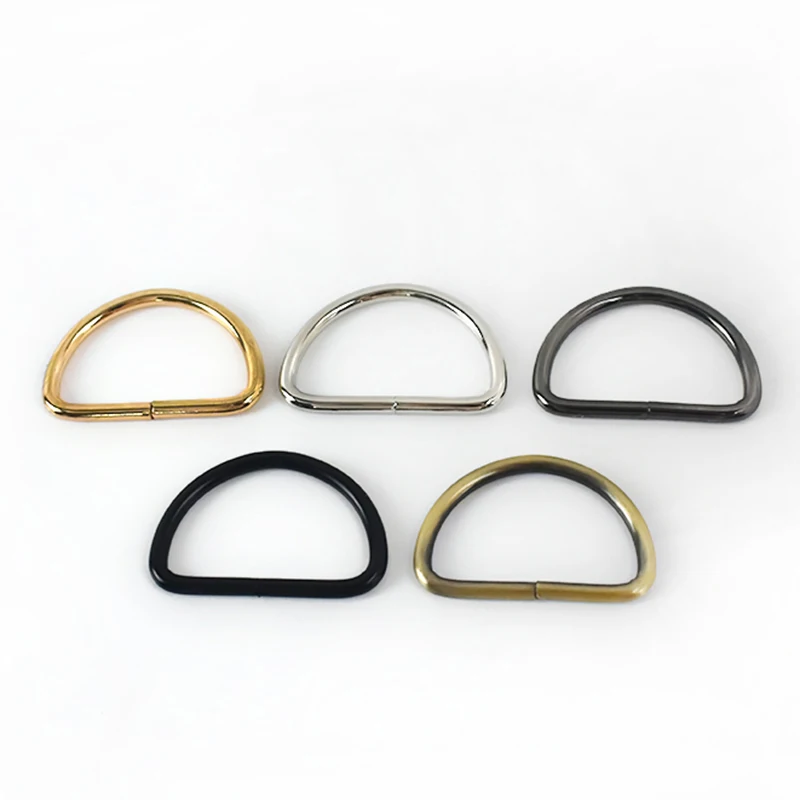 

MeeTee F4-6 50mm Handbag Hardware Accessories Large Size D Ring Buckle Alloy D Rings Clasp Buckles for Luggage Connection Part