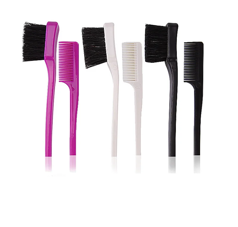 

Amazon hot sale popular nice price Double Sided Hair Edge Control Brushes Comb Eyebrow Brushes