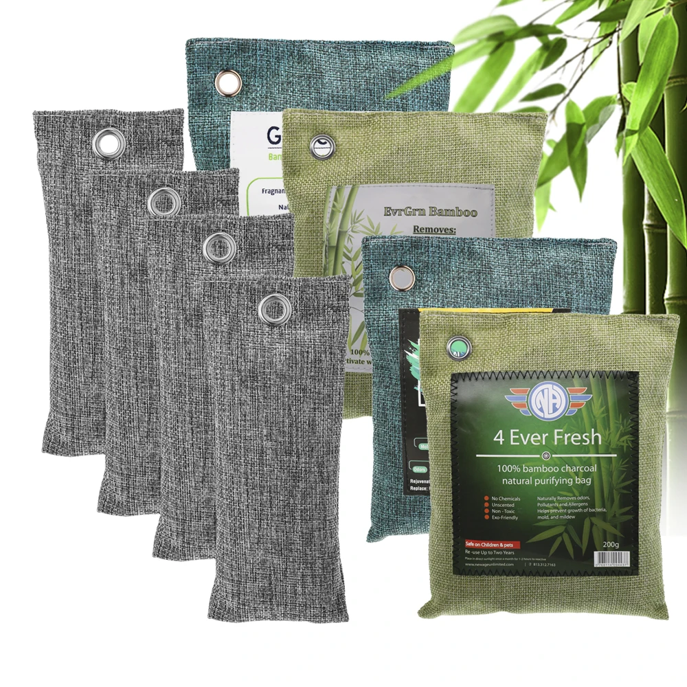 

Charcoal Air Purifying Bags, 100% Bamboo Activated Charcoal Air Purifier and Air Freshener, Eco-Friendly for Home