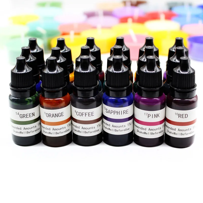 

Candle Dye Liquid Oil-based Dye Non-toxic Candle Coloring Dye for DIY Candle Making Supplies - 18 Colors Carton Packaging OEM