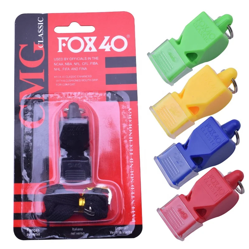

FOX40 FOX80 Plastic Whistle Seedless Plastic Whistle Soccer Football Basketball Hockey Baseball Sports Referee Whistle, Random color