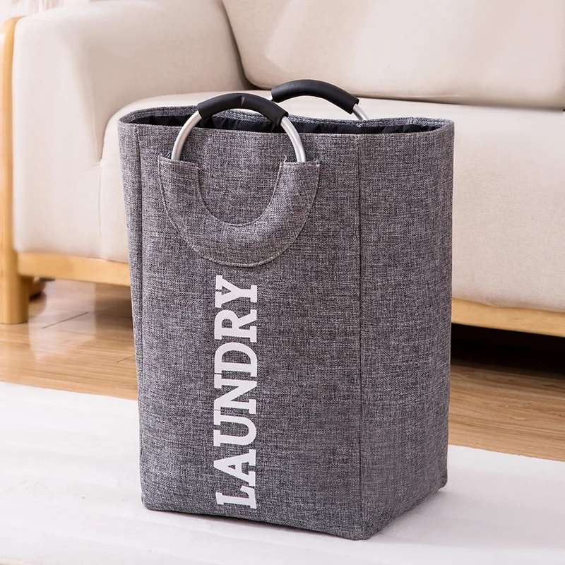

Dirty Clothes Storage Durable Laundry Hamper Lightweight Foldable large Laundry Bag, Khaki / gray / dark gray