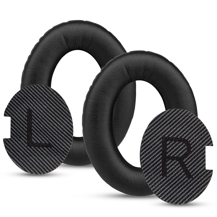 

Soft Protein Leather Foam Ear Plugs Ear Cushions Kit Replacement Ear Pad, Black/gray