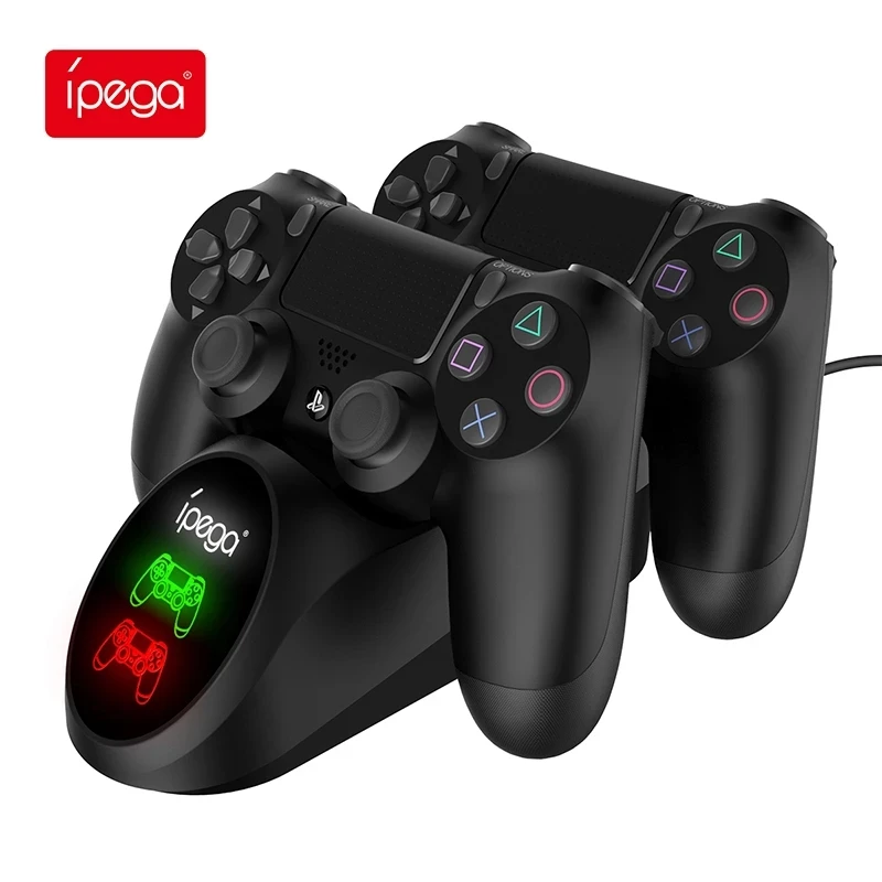 

ipega PG9180 Dual Charger Dock Gaming Controller Charging Stand Holder for Play Station 4 Wireless Gamepad charger base for PS4, Black