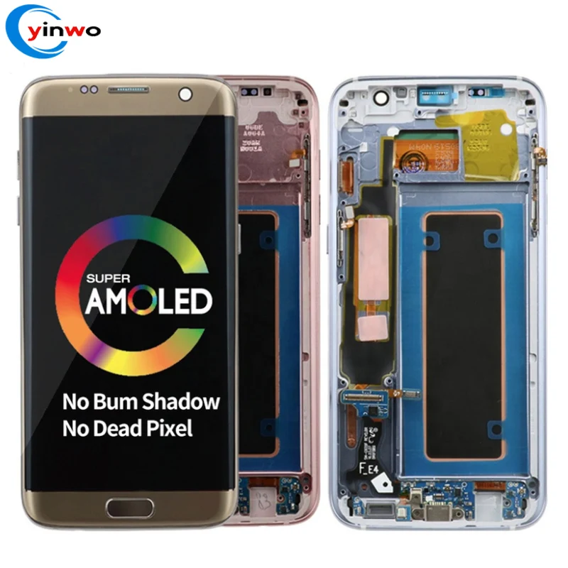 

Super AMOLED With Frame Replacement LCD Display Screen For Samsung Galaxy S7 Edge