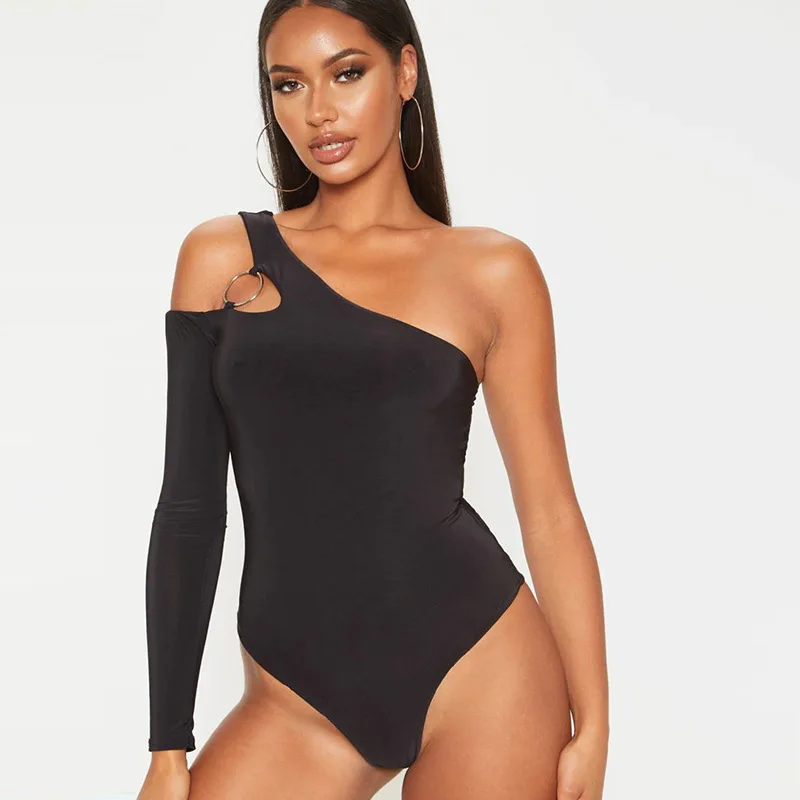 

One Piece Suit Single Long Sleeved Sexy Fashion Stretch Vest