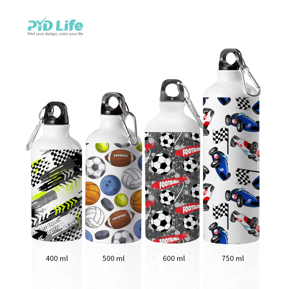 

PYD Life Promotional Custom Logo Sports Aluminum Water Bottle 400ml 500ml 600ml 750ml Aluminum Bottle Sublimation Blanks