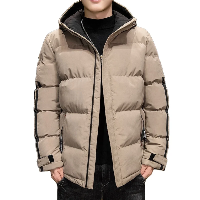 

Plus Size Big And Tall Solid Color Oversized Custom Down Feather Foldable Logo Puffer Hooded Patchwork Casual Men's Down Jacket