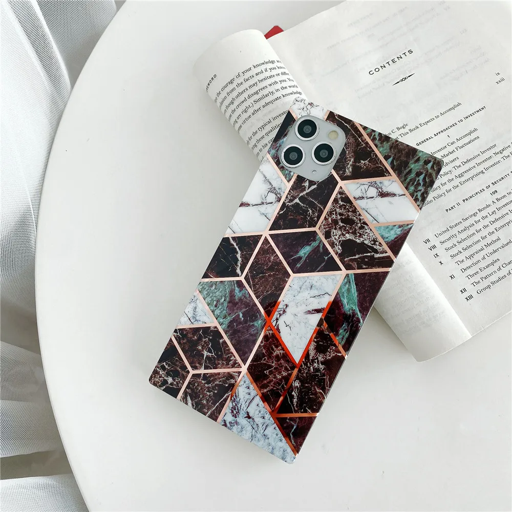 2020 New Arrival Square Marble Mobile Case Covers for iPhone Xs Max 11 Pro ,  for iPhone Xs Phone Case