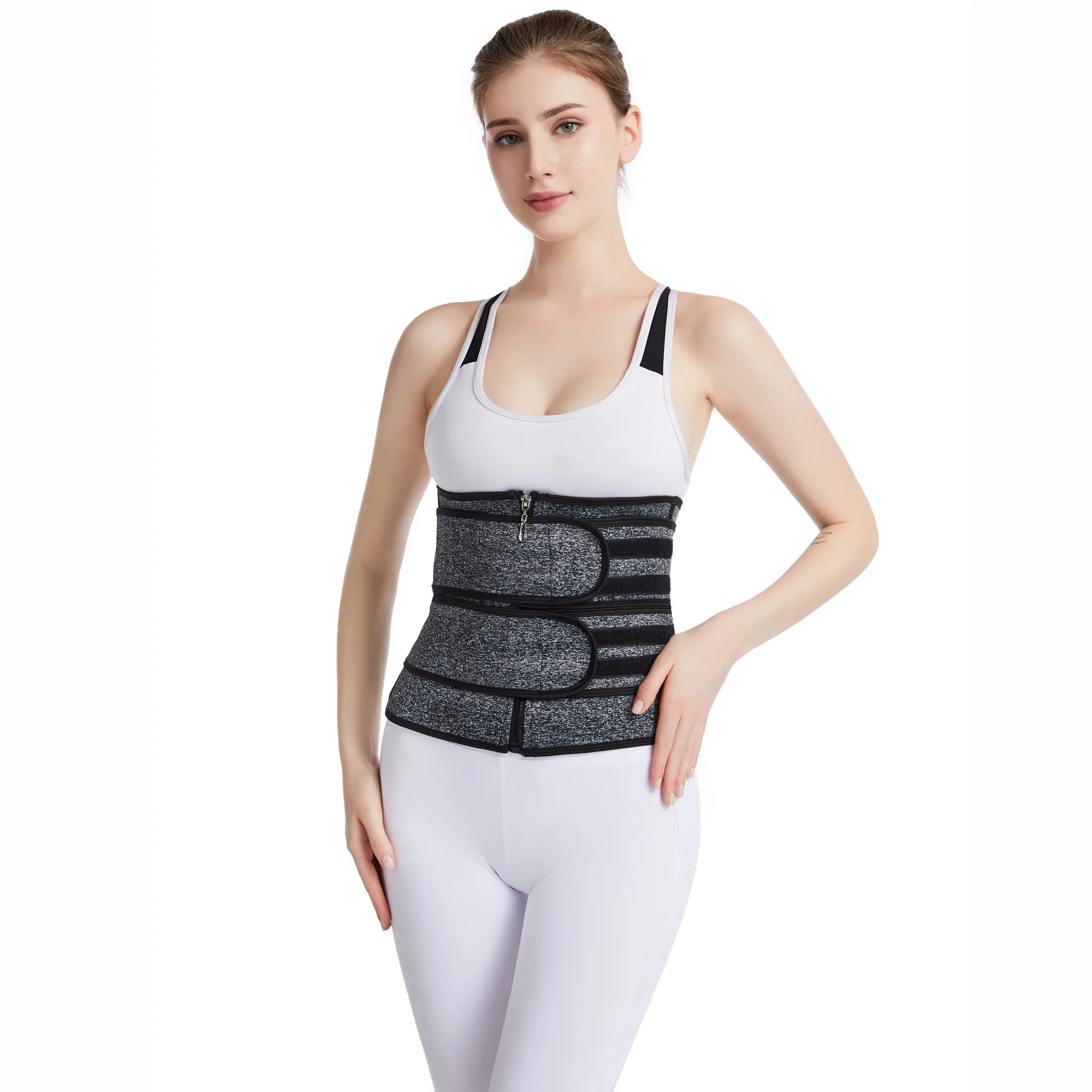 

Neoprene Waist Trainer Lumbar Back Support Belt Women Zipper Waist Cincher
