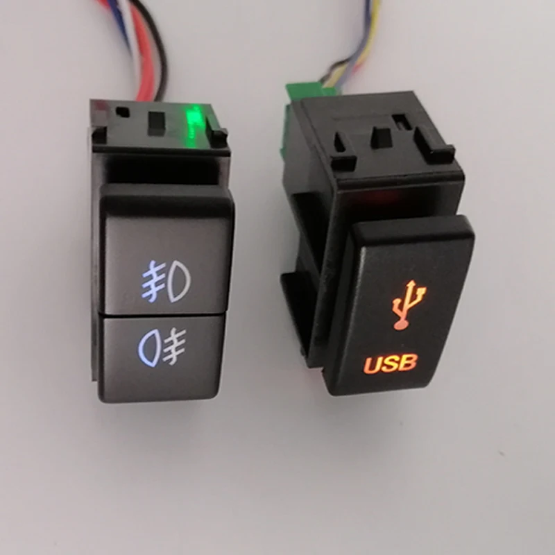 1件巡逻y61倒车雷达绿色ledauto开关on off绿色自动转换开关