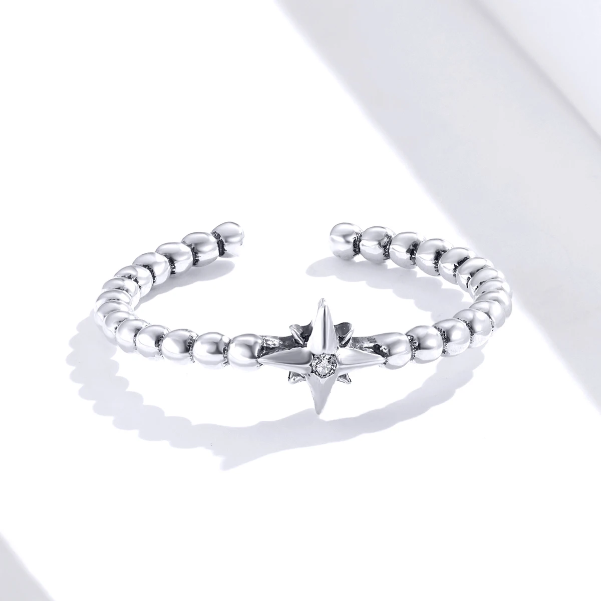 

Korean Style Adjustable Open 925 Sterling Silver Stackable Finger Rings for Women