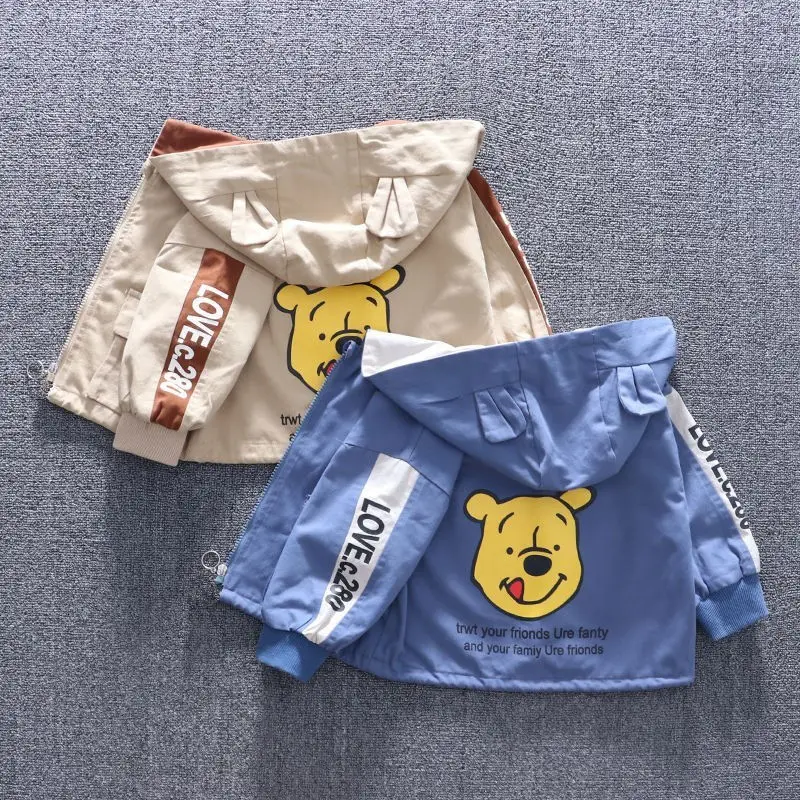 

Children's Clothing Boy Jacket Spring and Autumn 2021 New Children's Jacket Cartoon Hooded Windbreaker Baby Boy Jacket